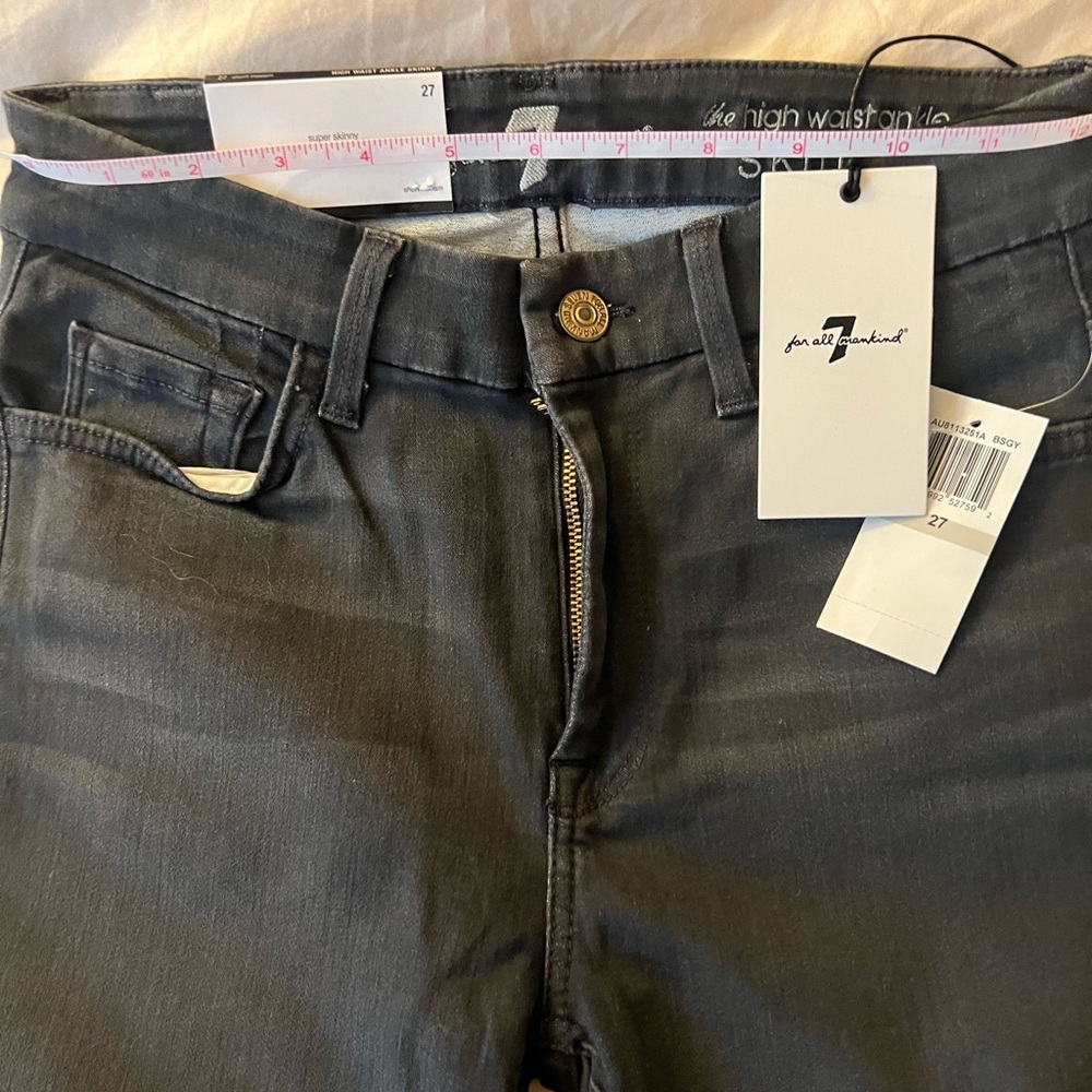 7 for all Mankind grey skinny jean